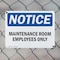 Signmission Maintenance Room Employees Only, 10 in W x Rectangle, Plastic OS-2PACK-NS-P-710-L-14108 - alternate 8